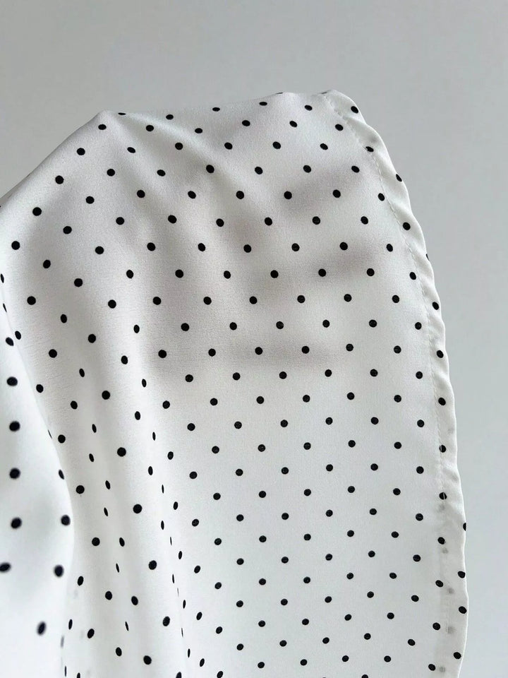 Lace Detail Polka Dot Mini Dress
