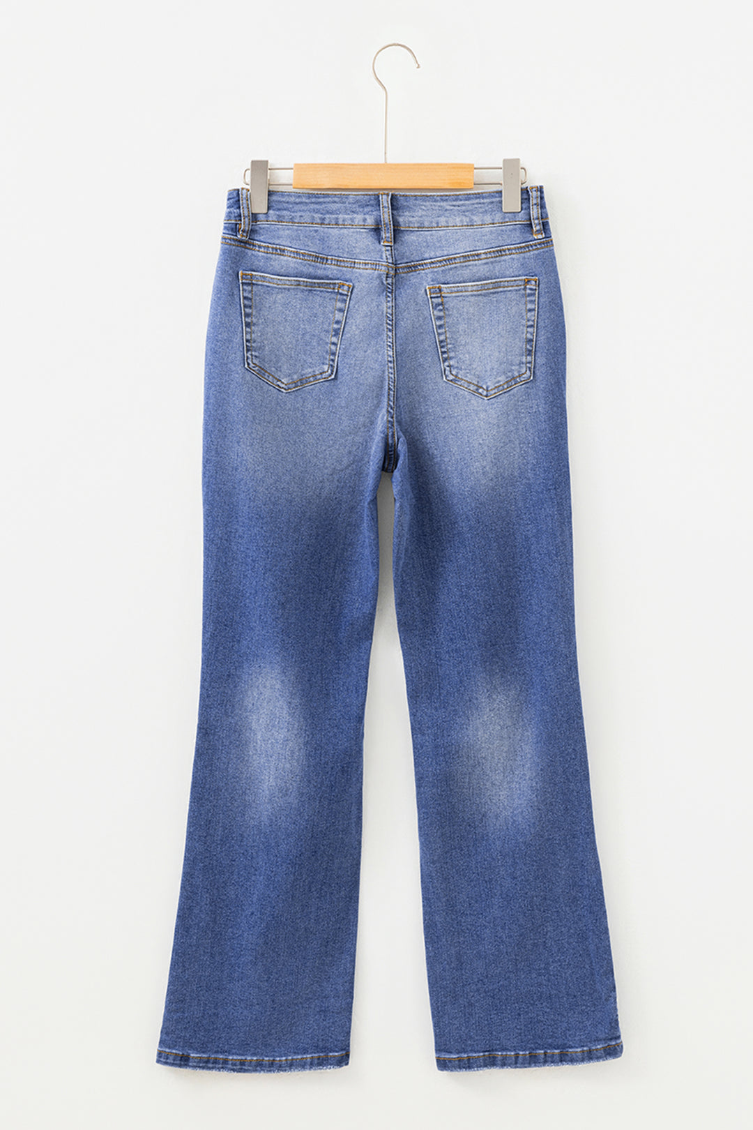 Myosotis Mid Rise Distressed Sneak Peek Straight Leg Jeans