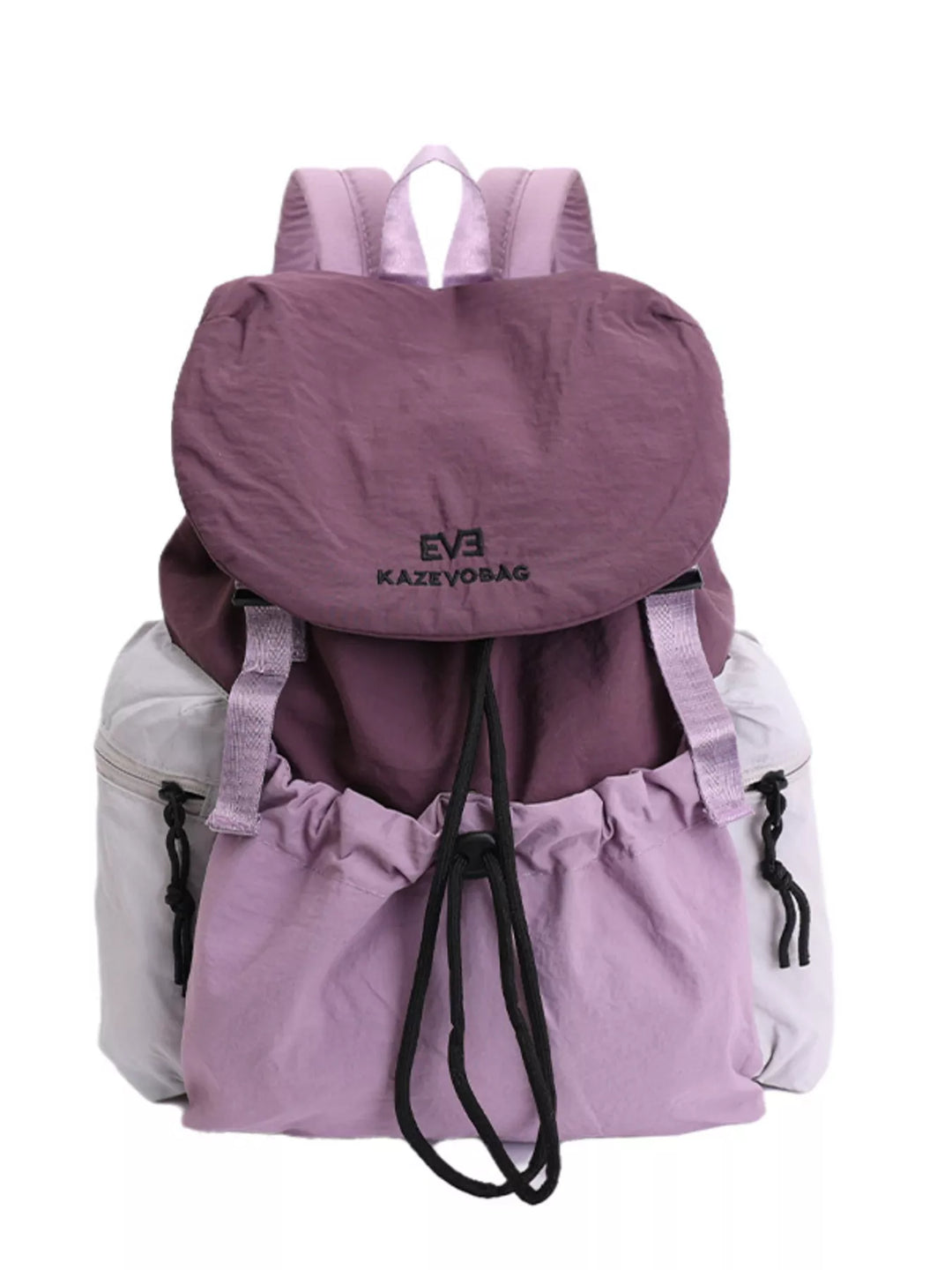 Drawstring Color Block Backpack Bag