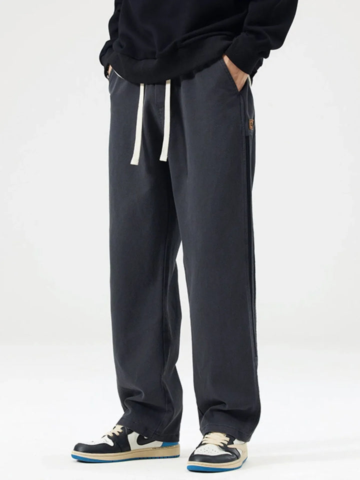 Men's Full Size Drawstring Wide Leg Pants Plus Size