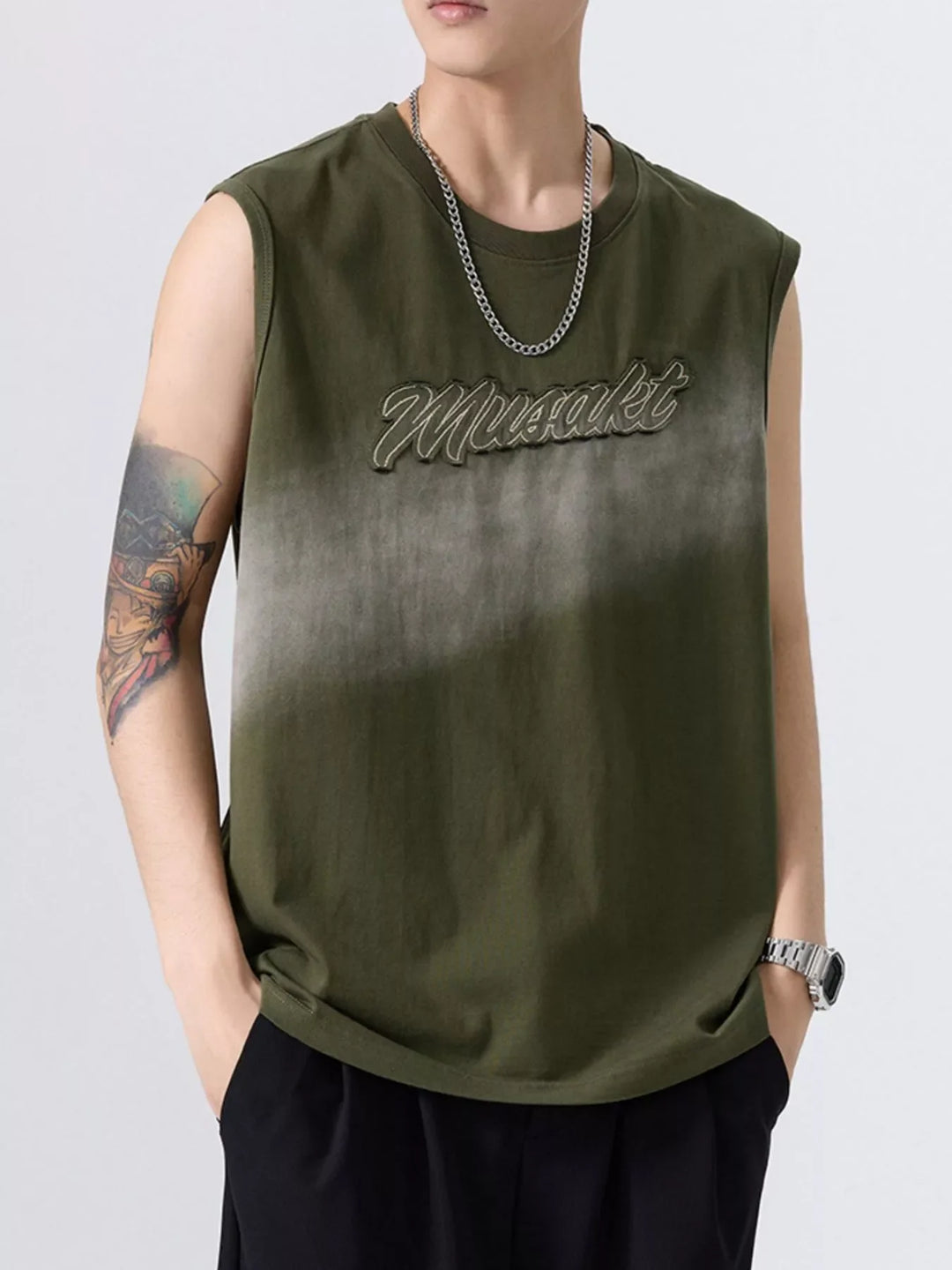 Men's Plus Size Round Neck Tank