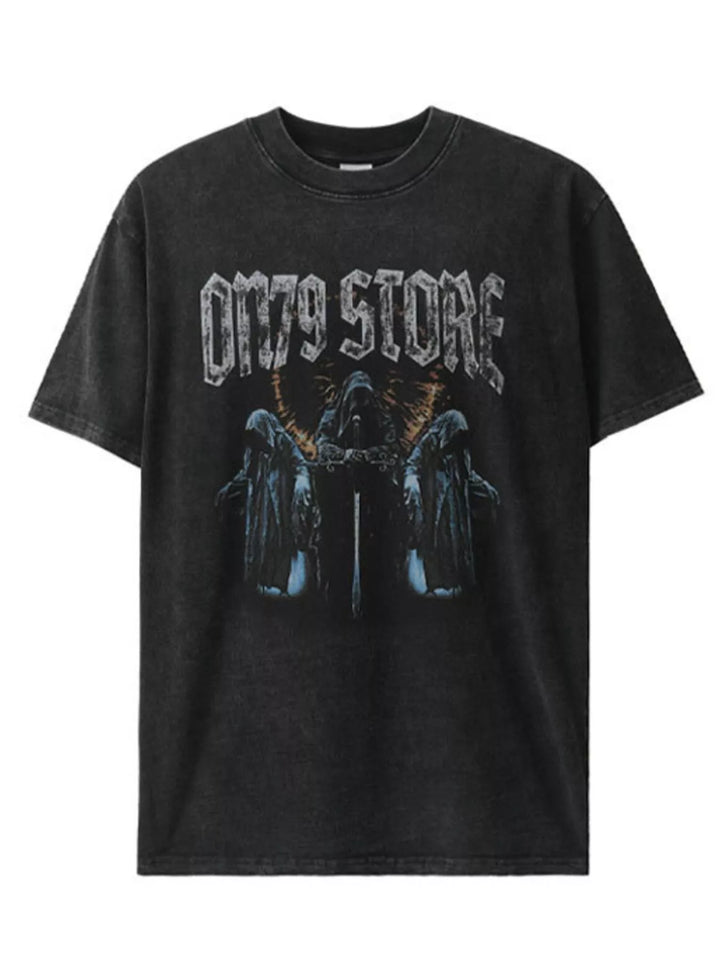 Men's Graphic Round Neck Short Sleeve T-Shirt