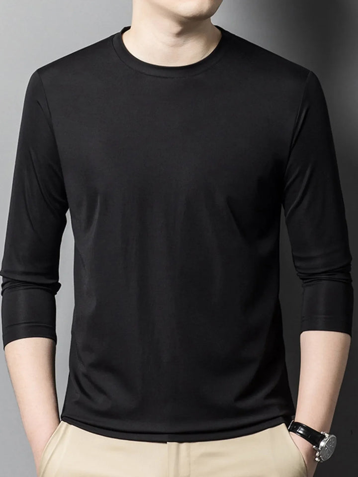Men's Plus Size Round Neck Long Sleeve T-Shirt