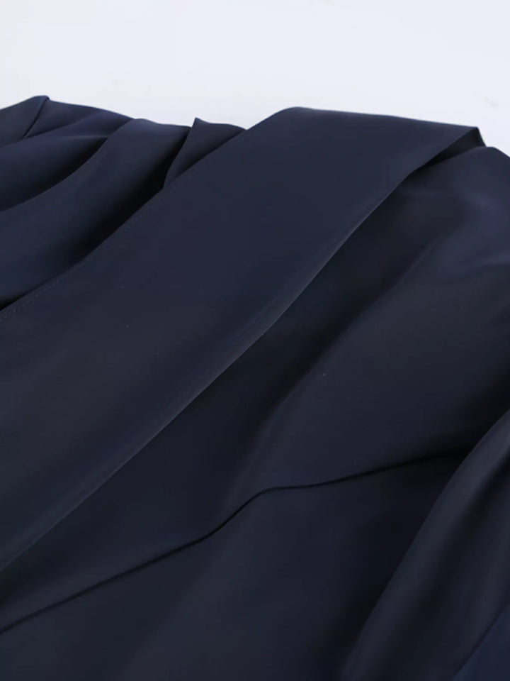 Mock Neck Flounce Sleeve Dress