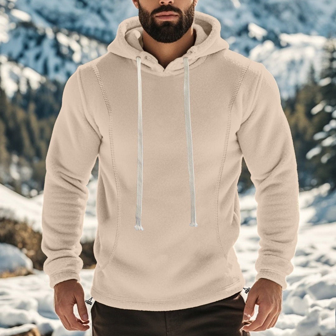 Mens Fleece Long-Sleeve Pullover Hoodie