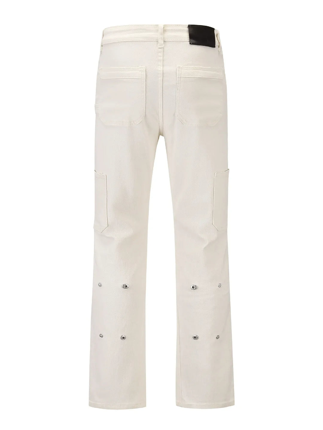 Men's Slim Straight Jeans with Snap Detail