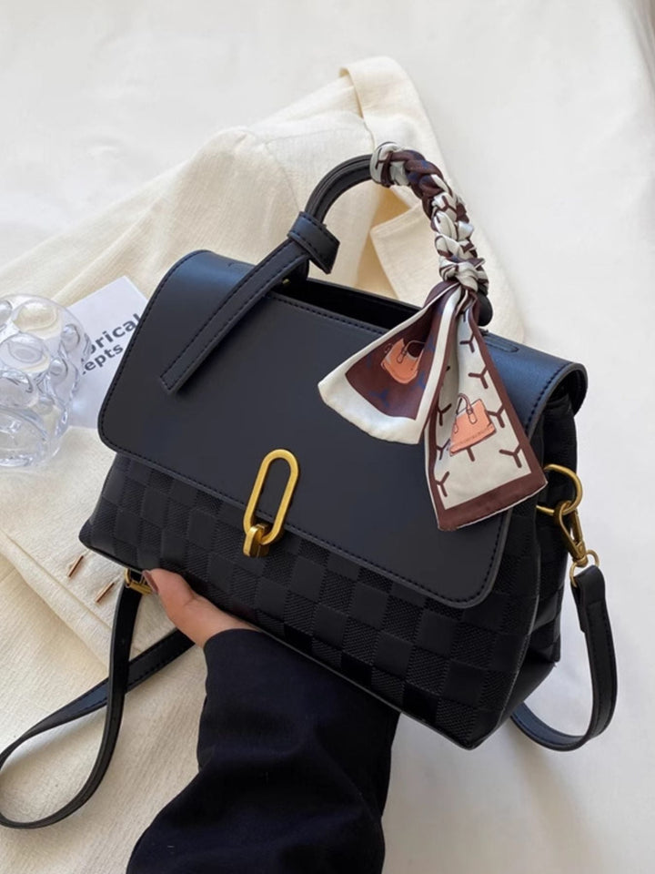 Checkered Flap Crossbody Bag