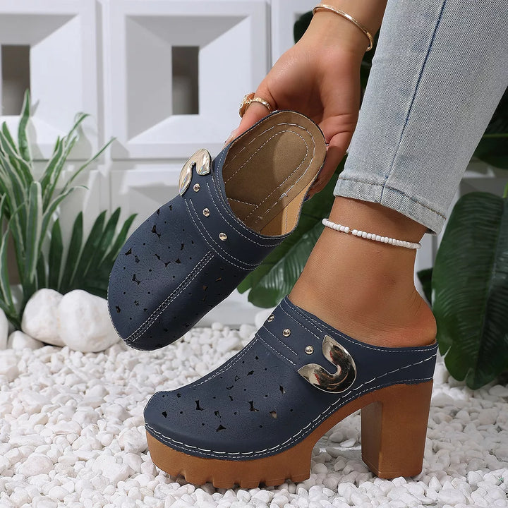 Round Toe Block Heels Sandals