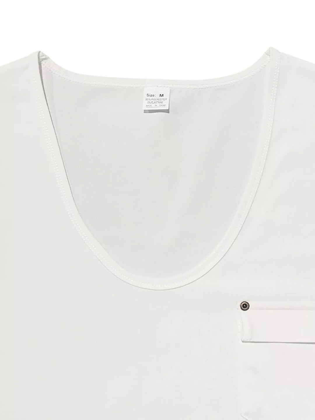 Men's Full Size V-Neck Pocket T-Shirt Plus Size