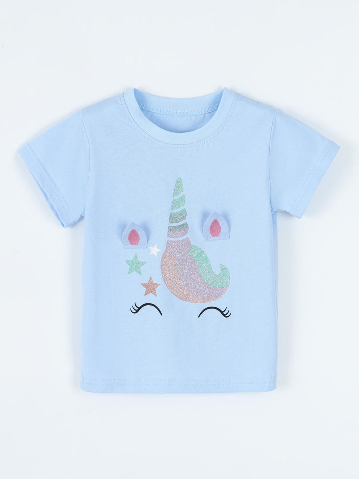 Children's Unicorn Graphic Short Sleeve T-Shirt