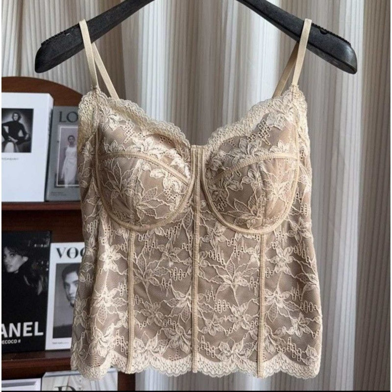 Brushed French-style Camisole For A Slimming Pure-yet-sexy Look