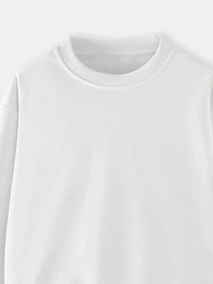 Children's Casual Solid Color Crew Neck Sweatshirt