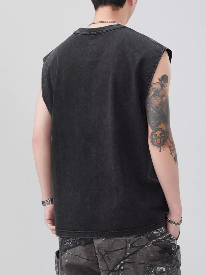 Men's Plus Size Round Neck Tank