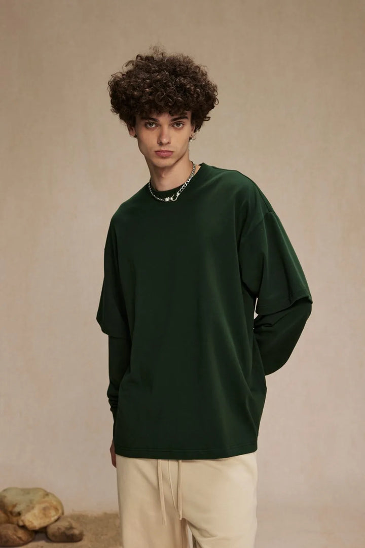 Men's Round Neck Long Sleeve T-Shirt
