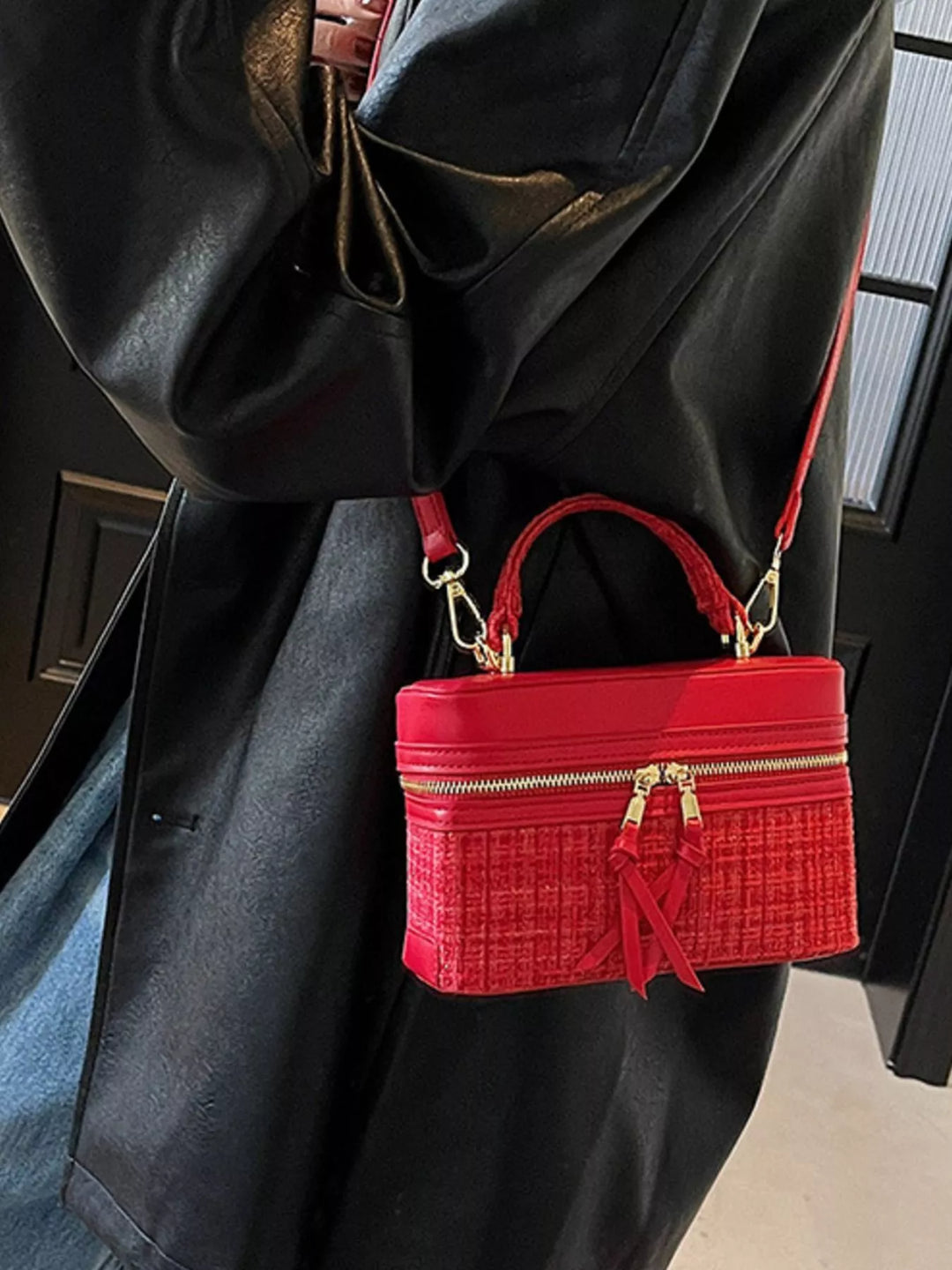 Boxy Top Handle Crossbody Bag