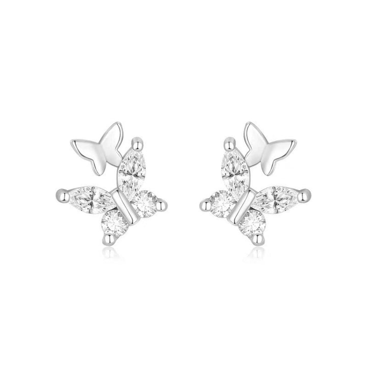 925 Sterling Silver Butterfly Stud Earrings