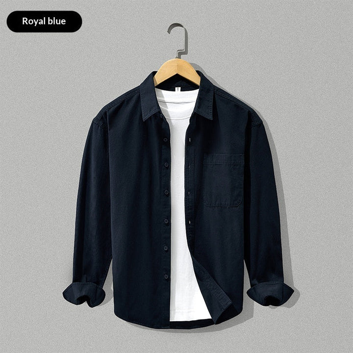 Loose-fitting Versatile Long-sleeve Cotton Shirt