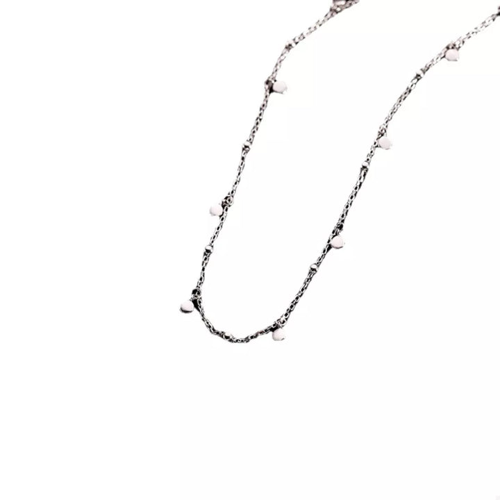 Copper Disc and Bead Choker Necklace