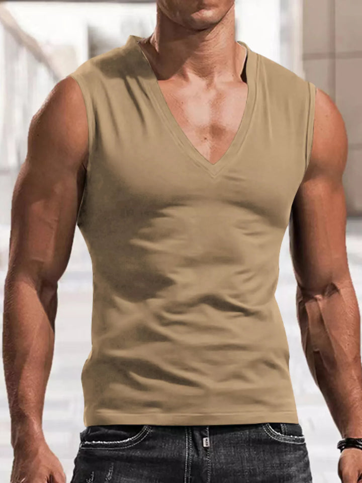 Men's Full Size V-Neck Tank Top Plus Size
