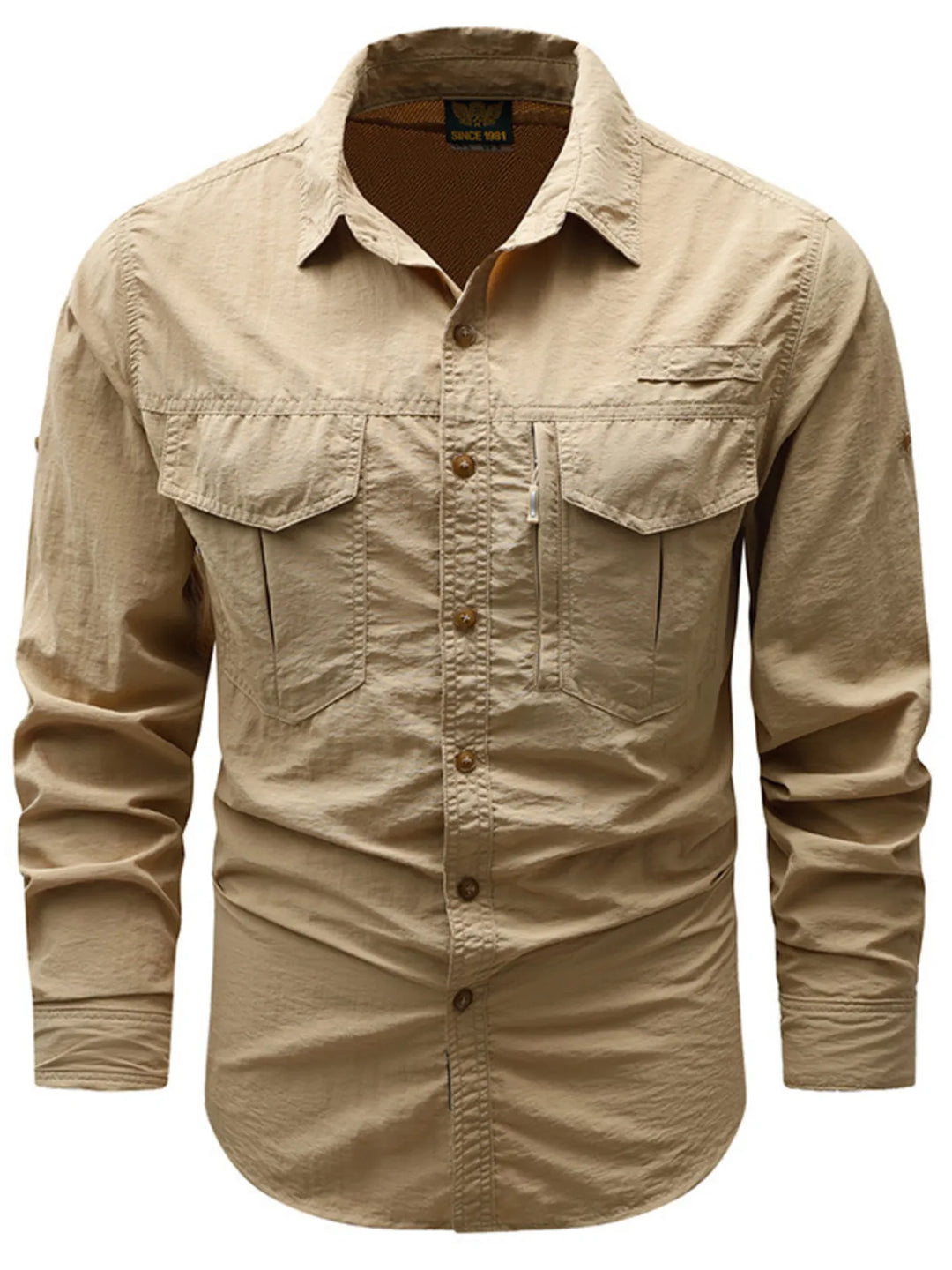 Men's Plus Size Button Up Long Sleeve Shirt