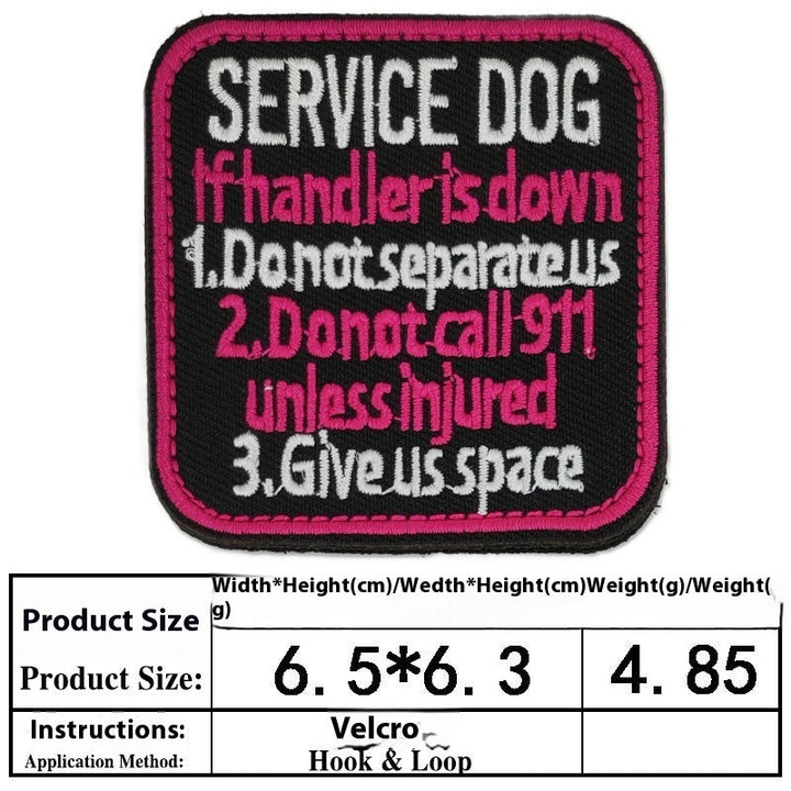 Pet Dog Accessories Embroidered Velcro New Pet Clothing Decorative Sticker Computer Embroidery Chapter