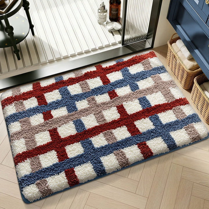 Water-absorbent Non-slip Geometric Lattice Floor Mat