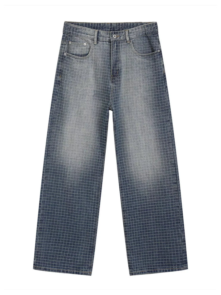 Men's Plaid Relaxed Fit Jeans