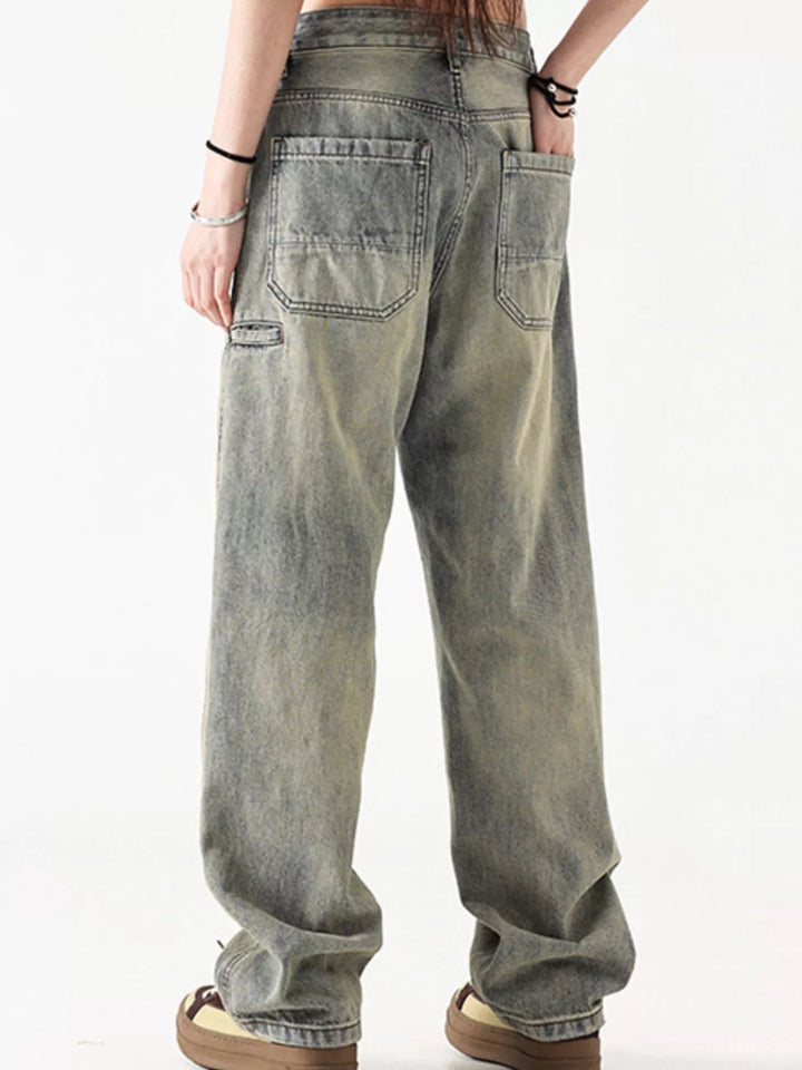 Men's Vintage Wash Loose Fit Jeans
