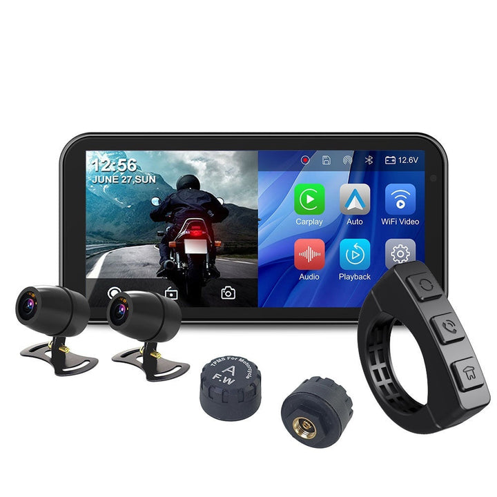 Motorcycle DVR With Wireless CarPlayAndroid Auto