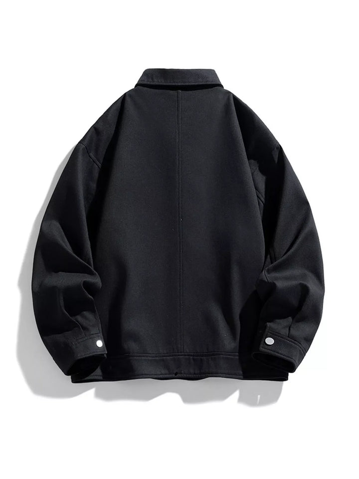 Men's Plus Size Casual Snap-Down Jacket