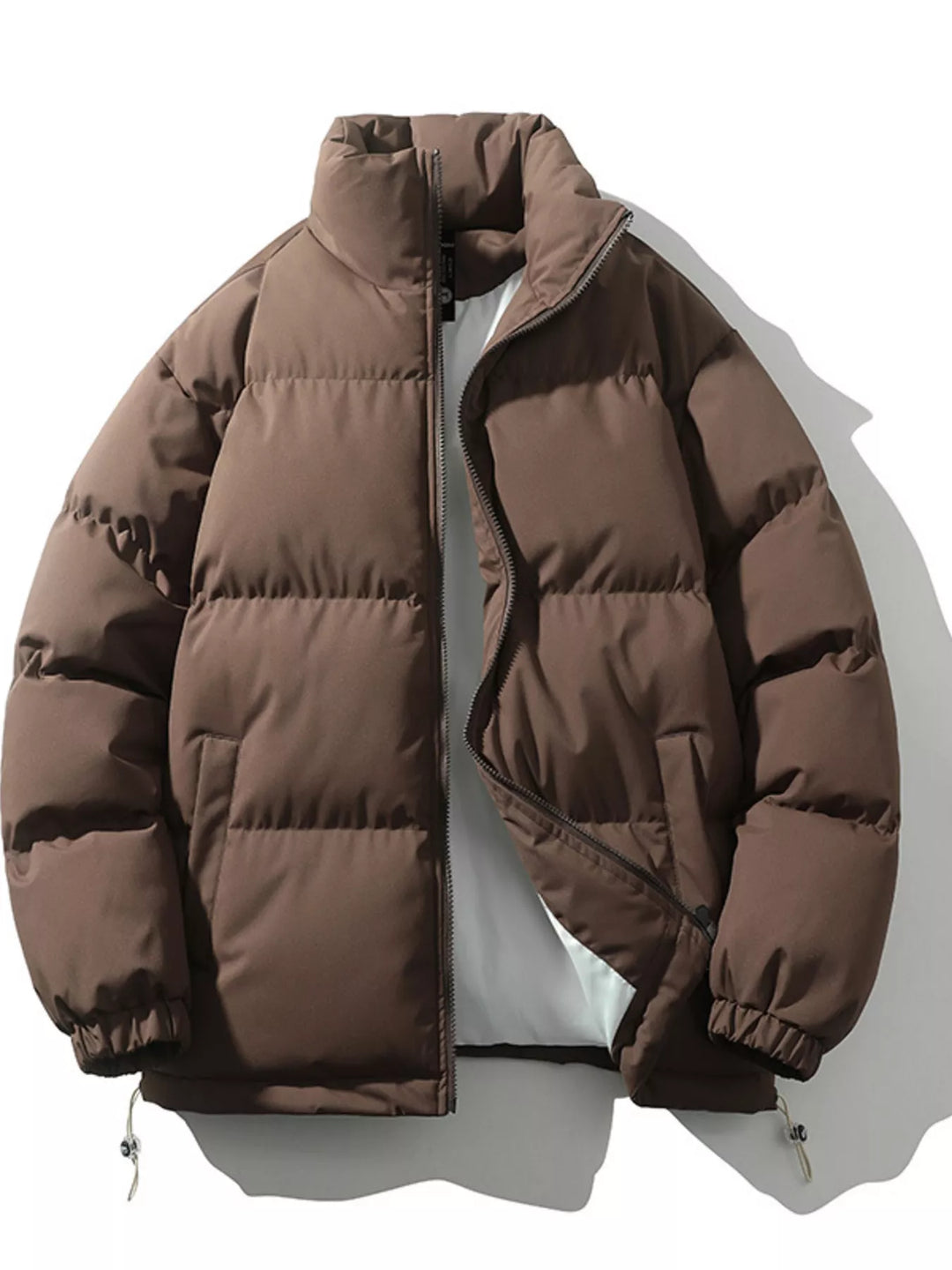 Men's Full Size Padded Zip Up Puffer Jacket Plus Size