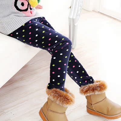 Childrens Printed Slim-fit Warm Pants Long Outerwear Trousers For Older Kids