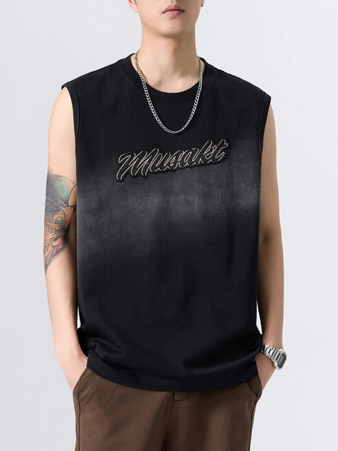 Men's Plus Size Round Neck Tank