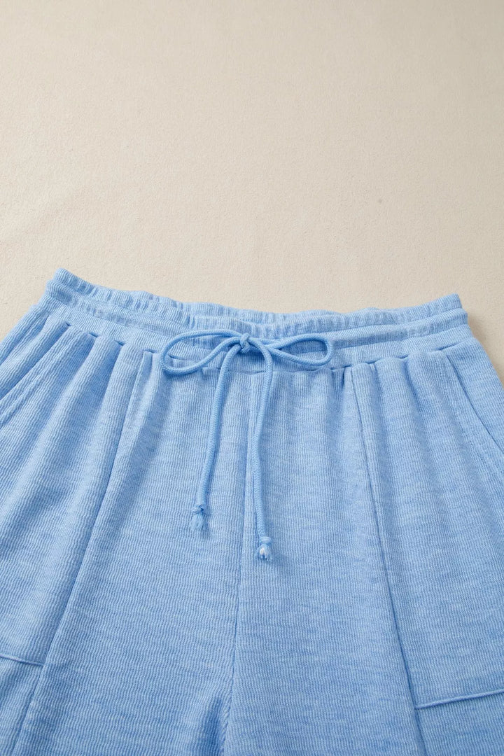 Cap Sleeve Matching Top and Jogger Pants Set