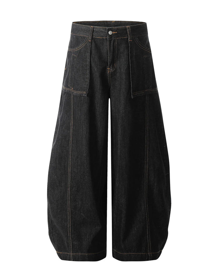 Men's Wide Leg Balloon Jeans