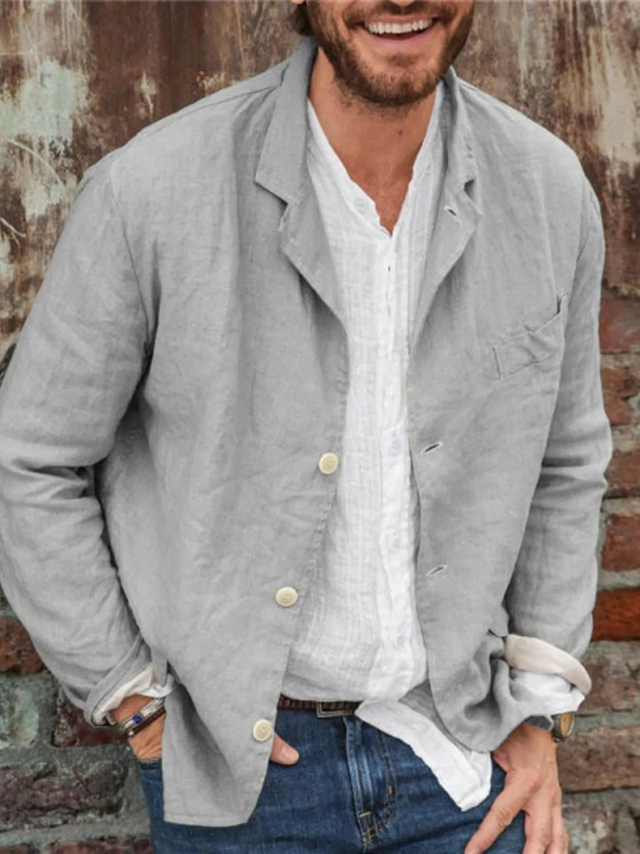 Men's Full Size Button Up Long Sleeve Shacket Plus Size