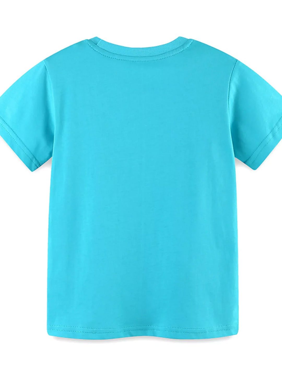 Children's Excavator Print Round Neck T-Shirt