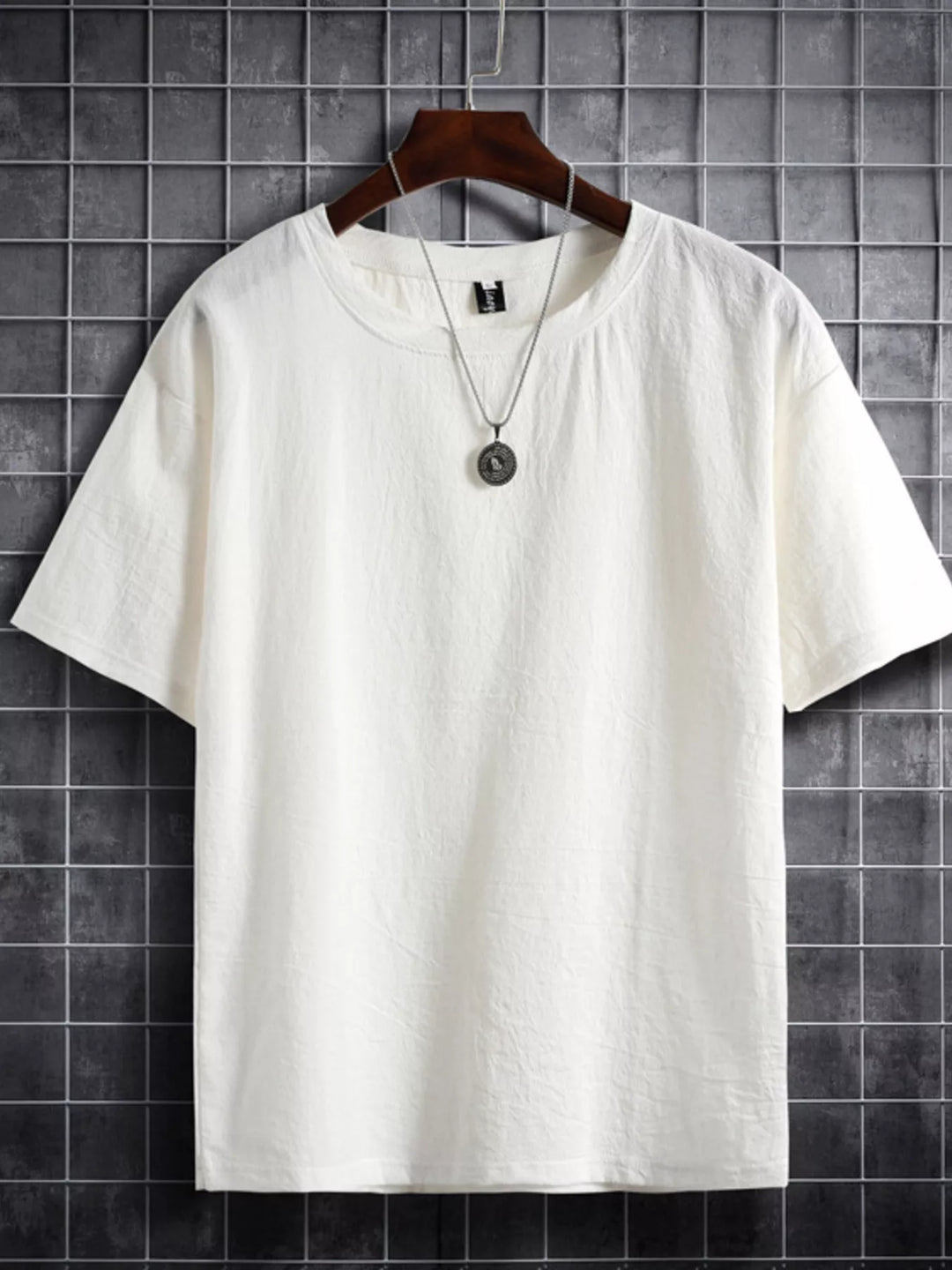 Men's Plus Size Solid Color Short Sleeve T-Shirt