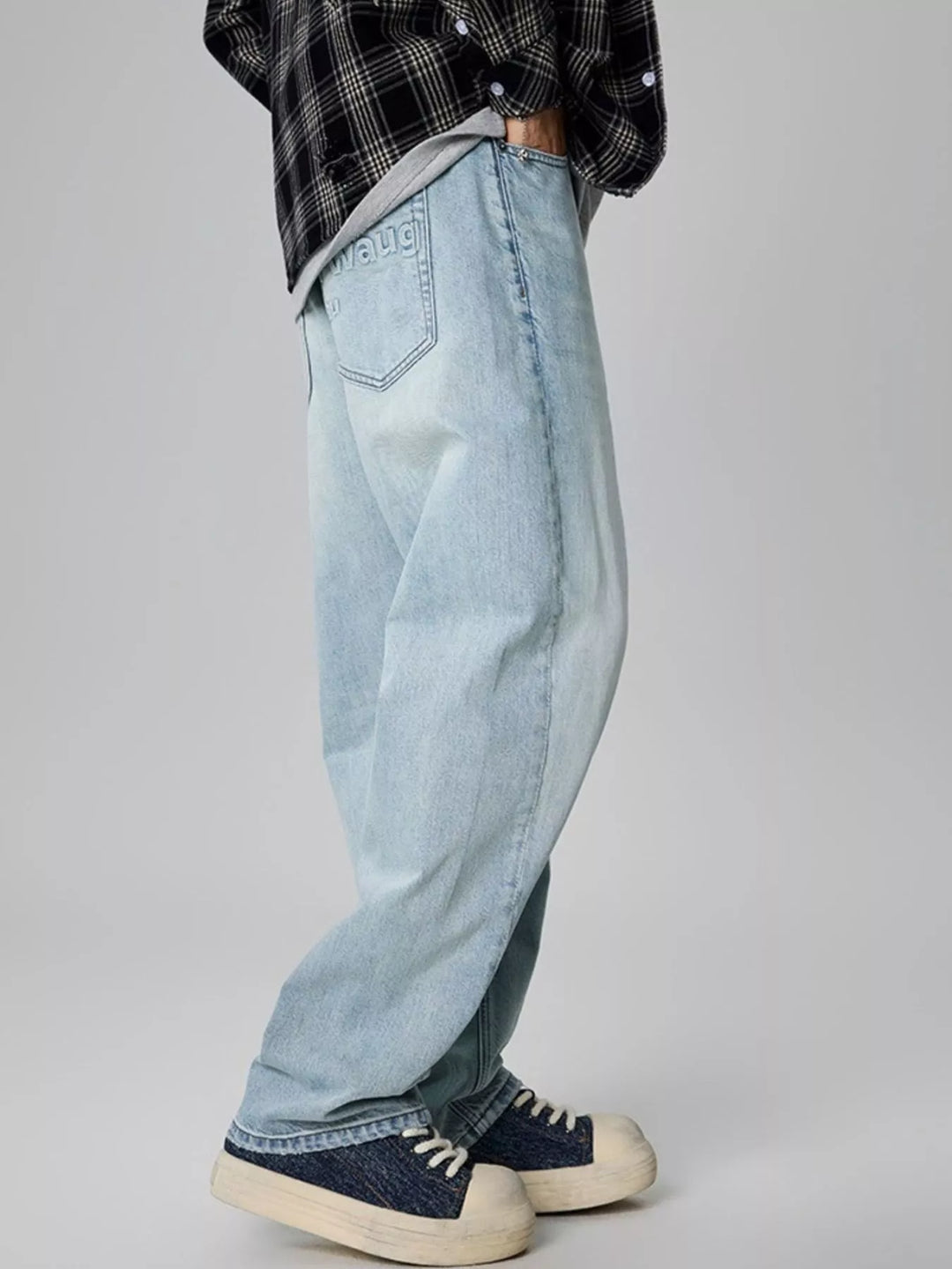 Men's Wash Straight Leg Jeans