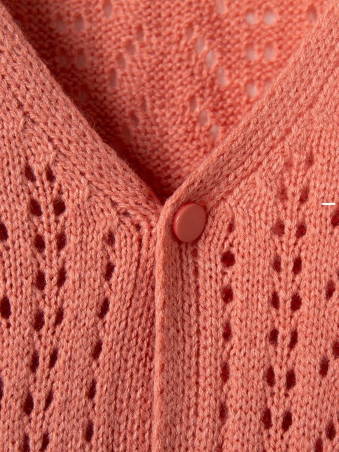 Openwork V-Neck Cardigan