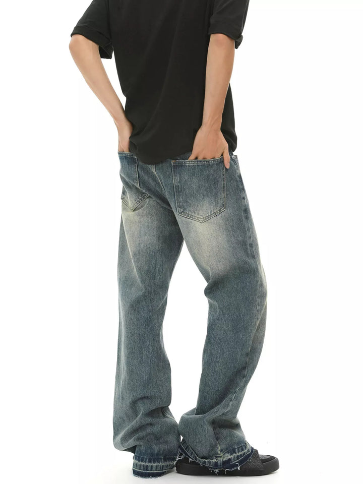 Men's Loose Fit Vintage Wash Jeans