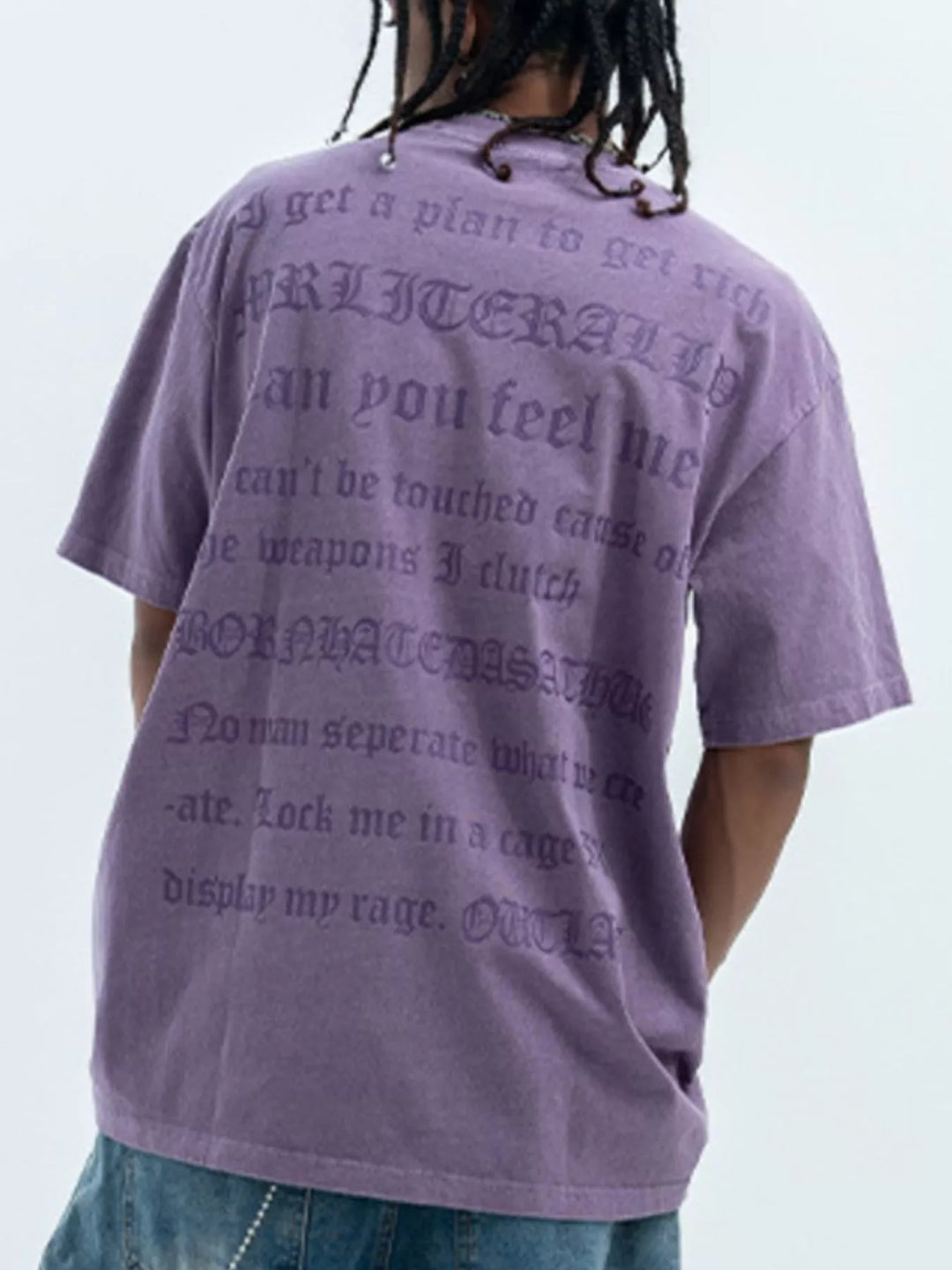 Men's Letter Round Neck Short Sleeve T-Shirt