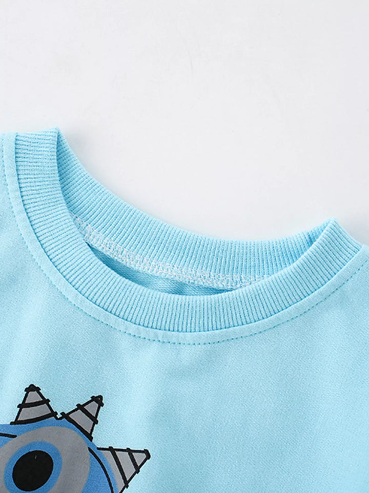 Children's Dinosaur Graphic Crew Neck Sweatshirt