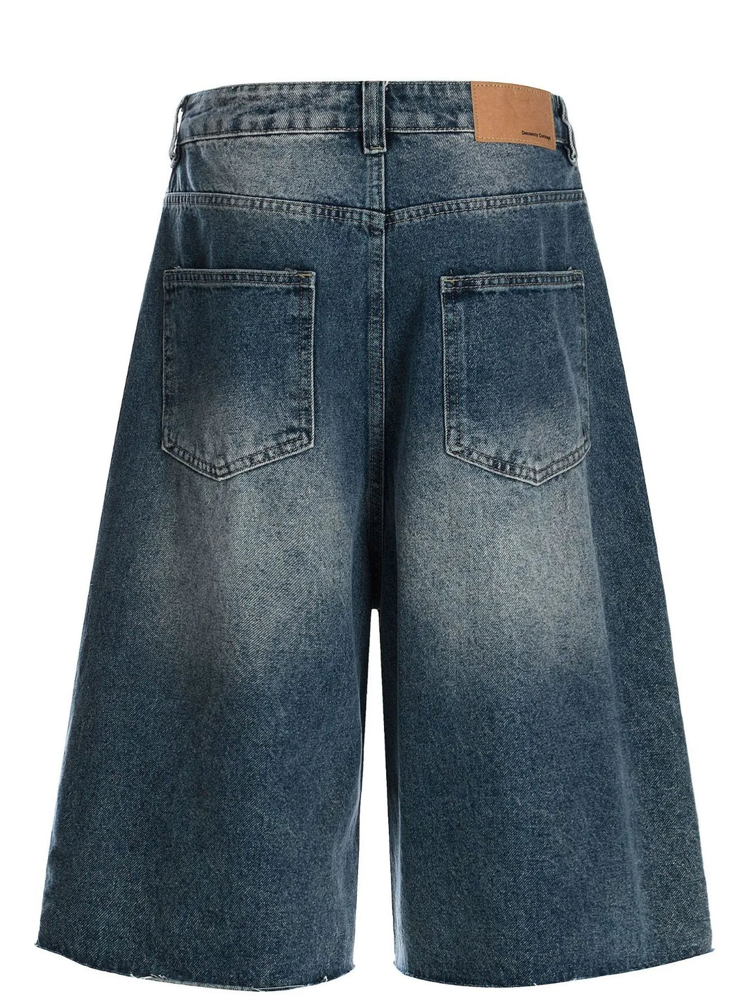 Men's Pearl Embellished Wide Leg Denim Shorts