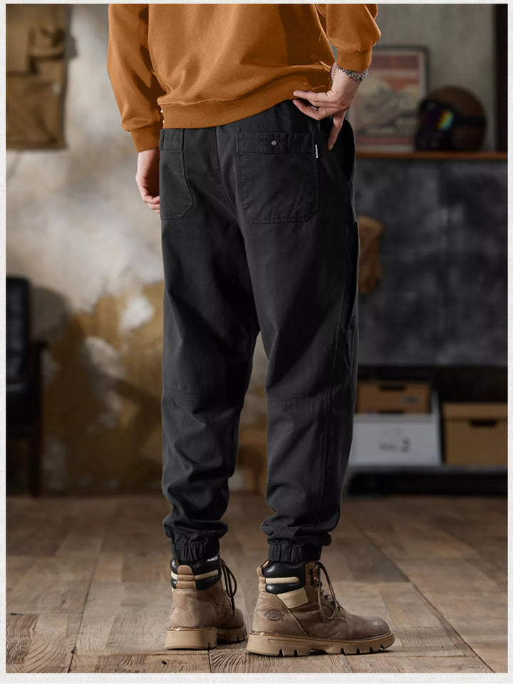 Men's Full Size Casual Drawstring Cargo Joggers Plus Size