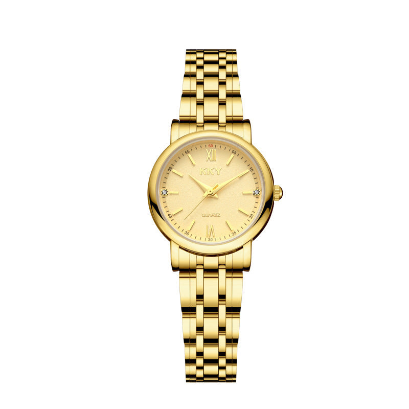 Quartz Watch Round Dial Steel Watch Sapphire Waterproof