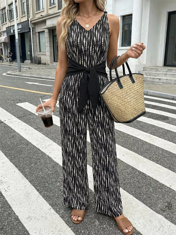 Printed Wide Leg Jumpsuit