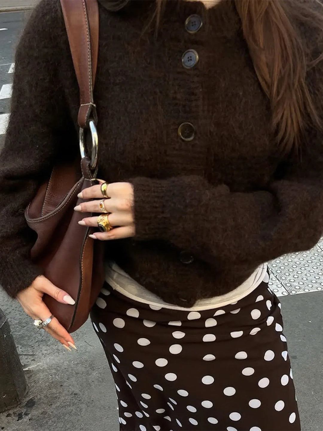 Button Down Long Sleeve Cardigan