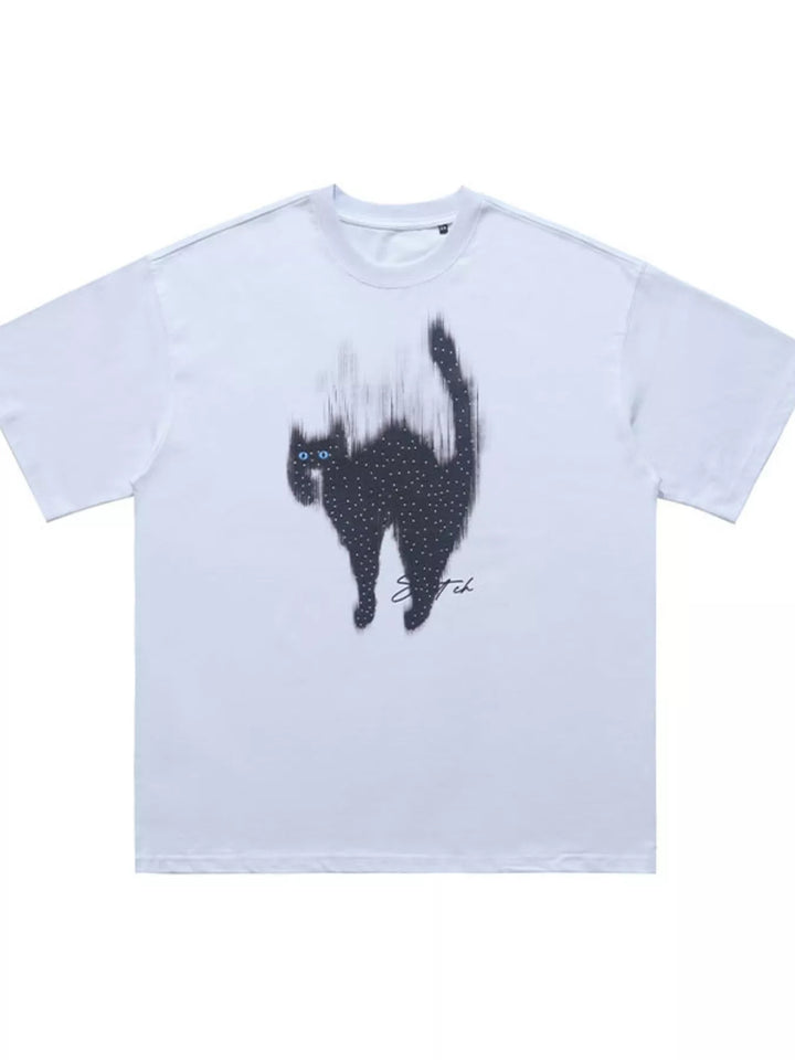 Men's Cat Graphic Short Sleeve T-Shirt