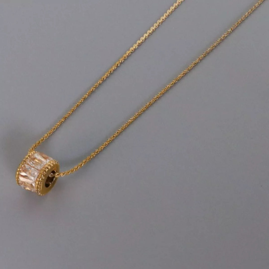 18K Gold-Plated Zircon Minimalist Necklace